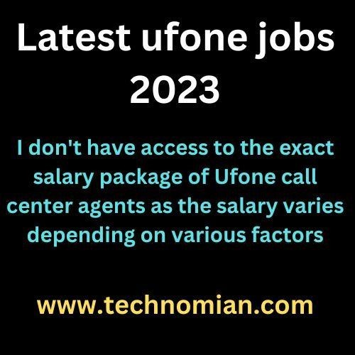 Latest Ufone Call Center Jobs In Pakistan 